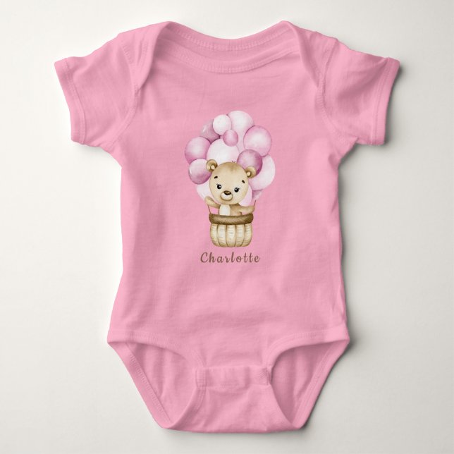 Body Teddy Bear Girl Baby Bodysuit (Devant)