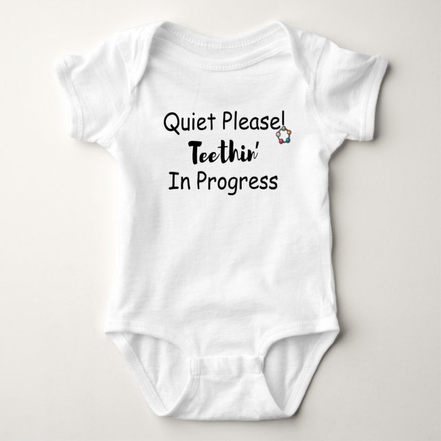 Body Teething Ring Humor Baby Clothes Cute Quote       (Devant)