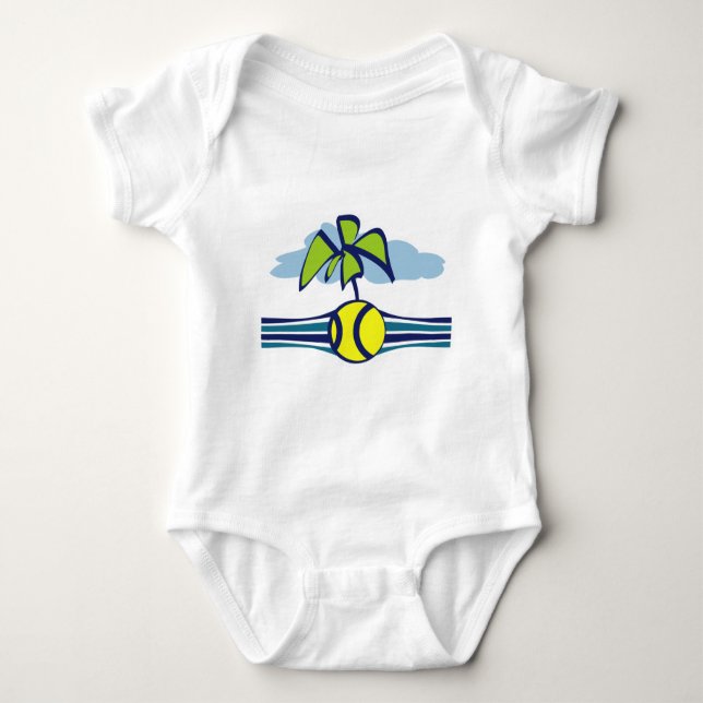 Body Tennis Island Tropical Summer Baby Bodysuit (Devant)