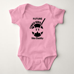 Body 🎾 Tennis Ninja futur ! [comme Papa] rose