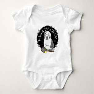 Body Tennis Old English Sheepdog (Gris 1) Chien mignonn