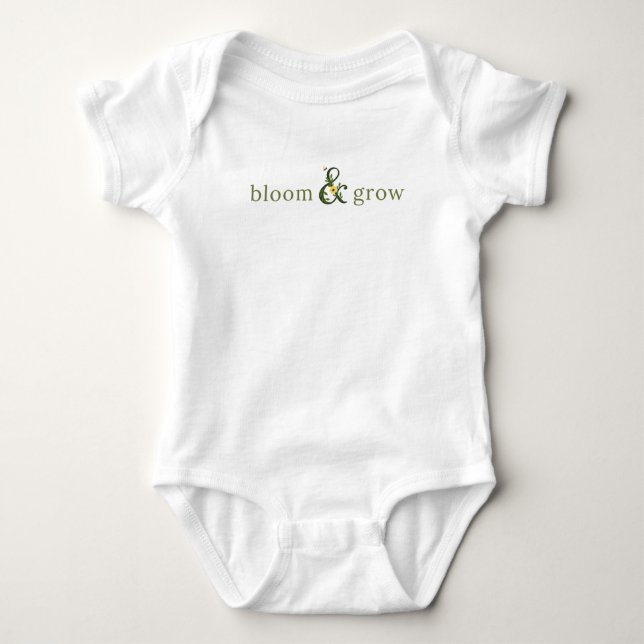 Body tenue de bébé de la ferme nature Bloom & Grow (Devant)