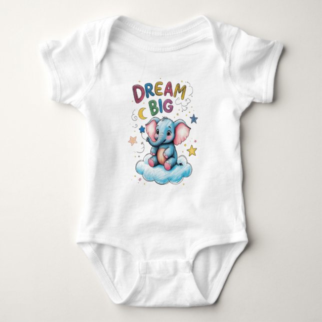 Body Tenue de bébé éléphant rêve grand (Devant)