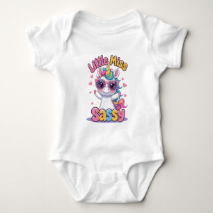 Body Tenue de Bébé Mademoiselle Sassy - Licorne Adorabl