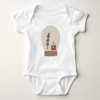 Body Tenue de bébé maison de Noël et arbre pin minimali