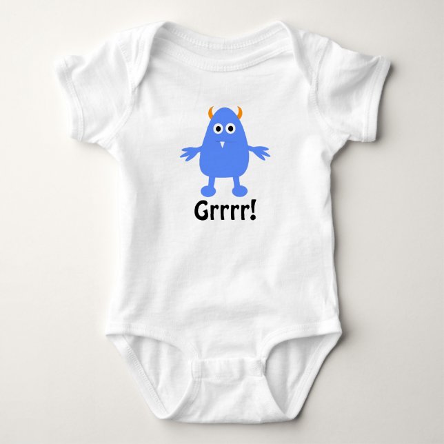 Body Tenue de bébé Monstre Bleu (Devant)