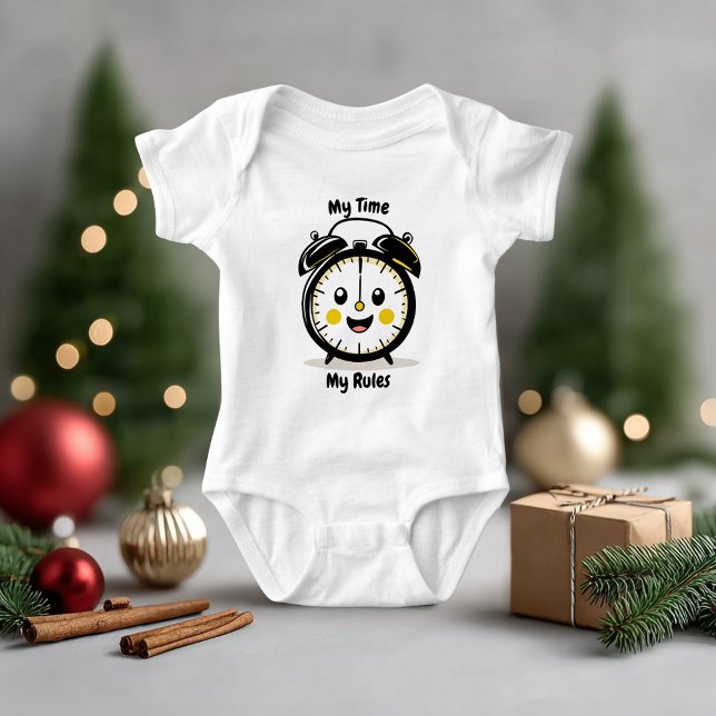 Body Tenue d'illustration de bébé avec un réveil mignon (Créateur téléchargé)