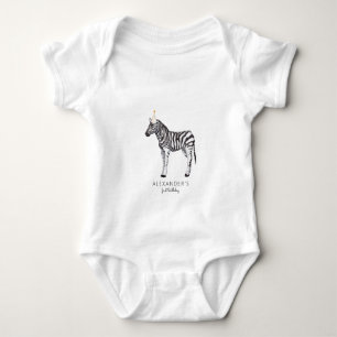 Body Tenue Moderne Simple Animal de Fête 1er Anniversai