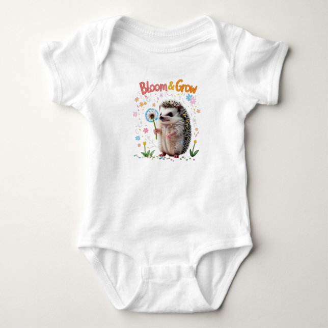 Body Tenue pour le premier anniversaire de bébé Hérisso (Devant)