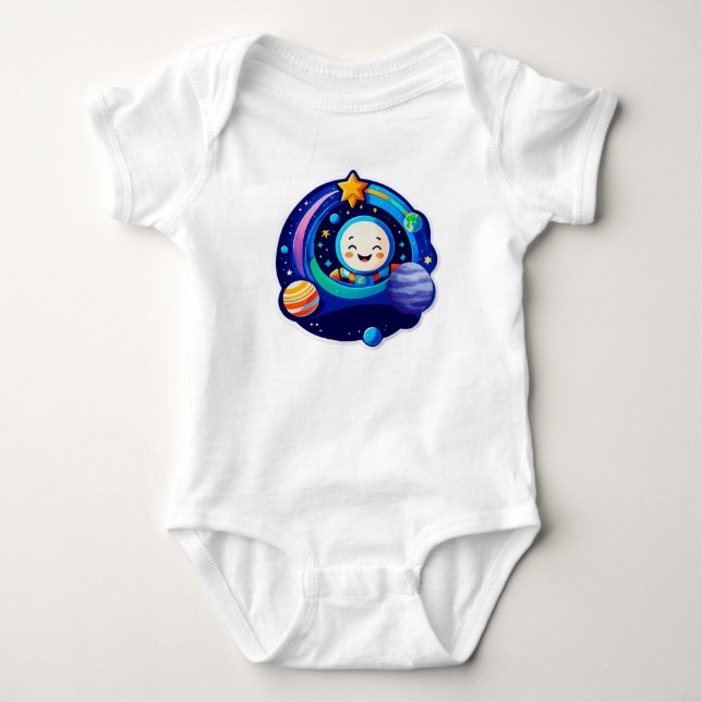 Body Tenue spatiale bébé avec planètes Cadeau galaxie m (Devant)