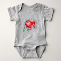 Terre fleurie rouge blanc et bleu que j'aime Baby 