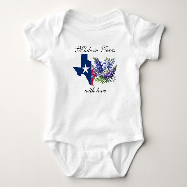 Body Texas State Bluebonnets Txst Floral Baby bodysuit (Devant)