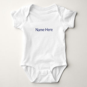 Body Texte de nom personnalisé minimaliste bleu marine