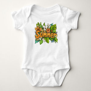 Body Texte d'été - Design floral d'été