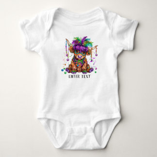 Body Texte Personnalisé Baby Girl Cute Mardi Gras Highl