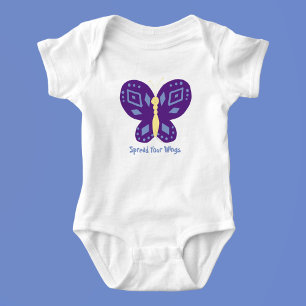 Body Texte personnalisé Papillon Fantaisiste Enfants Bé