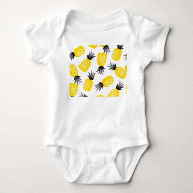 Body Texture ananas, Motif d'été Vintage. (Devant)