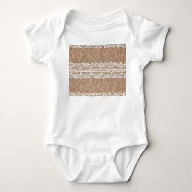 Body Texture de dentelle blanche Brown (Devant)