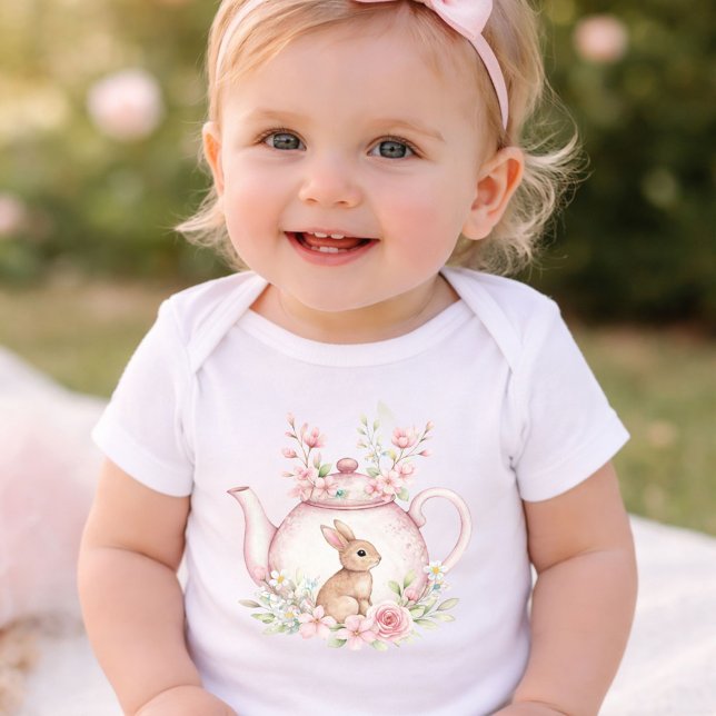 Body Thème de douche de bébé Fleur Pot de thé Lapin de  (Créateur téléchargé)