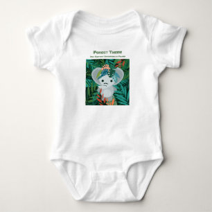 Body Thème de la forêt Baby Elephant Entouré de Foliage