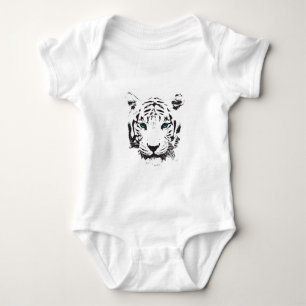 Body Tigre blanc aux yeux bleus
