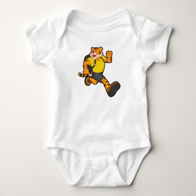 Body Tigre en marche avec sac à dos (Devant)