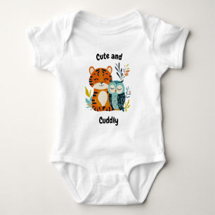 Body Tigre et Chouette mignonnes et tendres - Animaux a