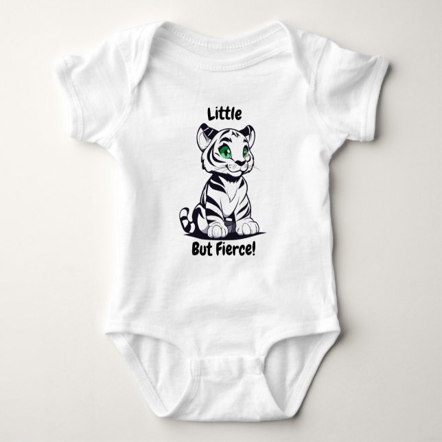 Body Tigreau Mignon pour Tout-Petits - Petit mais Féroc (Devant)