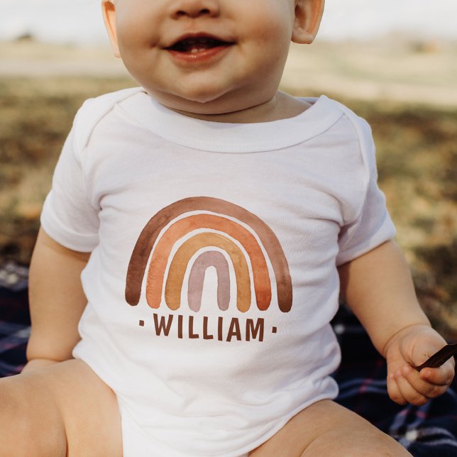 Body Tonage Terre Aquarelle Boho Nom Arc-en-ciel (Créateur téléchargé)