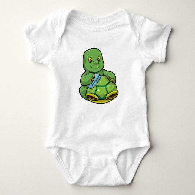 Body Tortue avec coquille et chiffon de nettoyage (Devant)