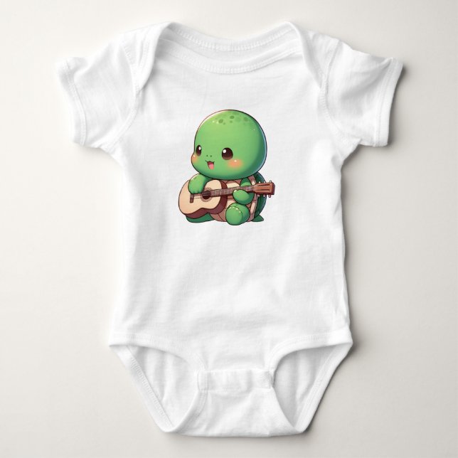 Body Tortue Chibi Jouer de la guitare (Devant)