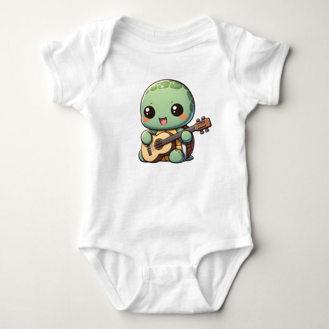Body Tortue Chibi Jouer de la guitare (Devant)