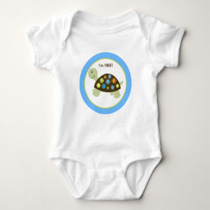 Body Tortue colorée personnalisée - bleu