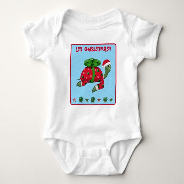 Body Tortue de Noël 1er Noël (Devant)