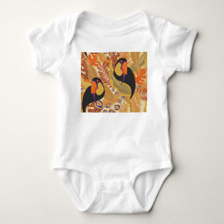 Body Toucans sur branches, motif tropical sans soudure.