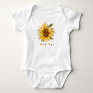 Body Tournesol Imprimer Nom personnalisé Cute Morden