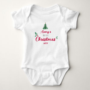 Body Tout premier Noël nom personnalisé et année