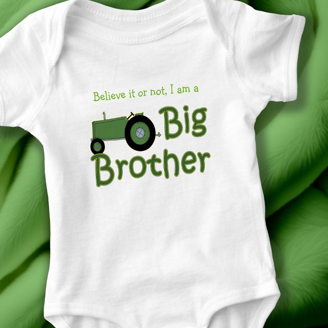 Body Tracteur vert Big Brother personnalisé (Custom Big Brother Green Tractor Baby Bodysuit)