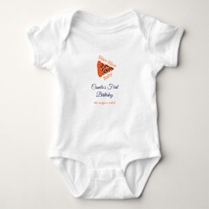 Body Trancher Trancher Pizza bébé brun bleu 1er anniver