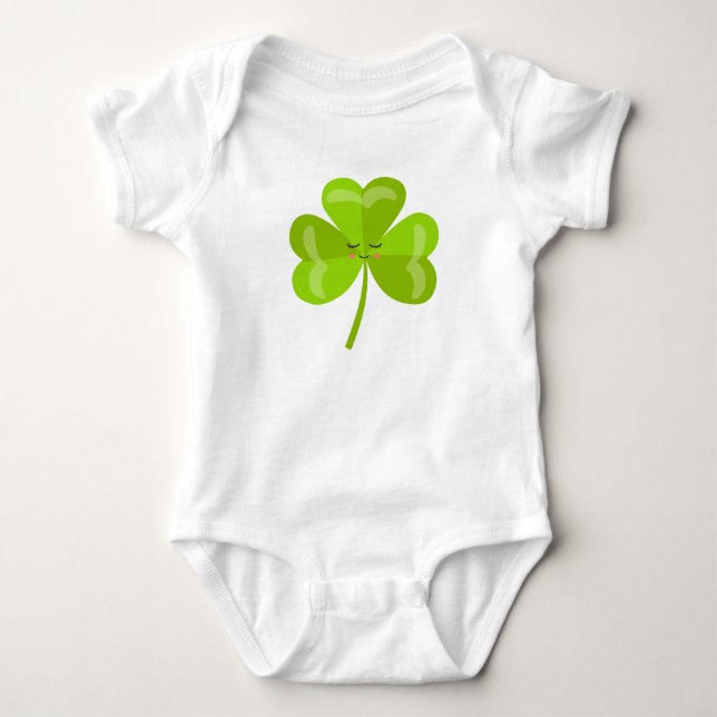 Body Trèfle Chanceux Bébé Irlandais Saint Patrick (Devant)