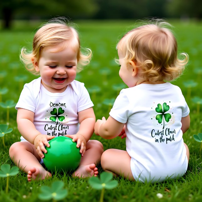 Body Trèfle le plus mignon de la parcelle (Cutest Clover in the Patch Baby Bodysuit)