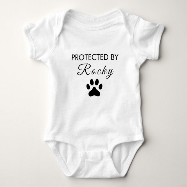 Body Trendy Protected By Dog Personalized  (Devant)