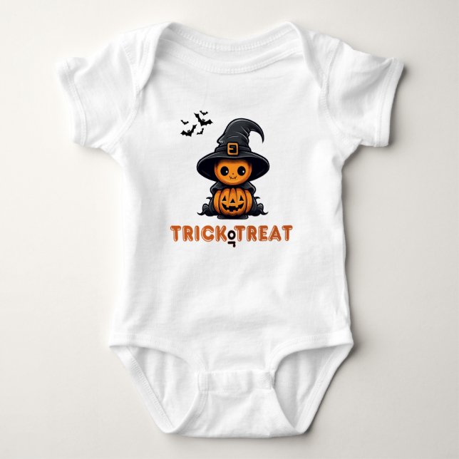 Body Trick ou traitement Citrouille Baby Bodysuit (Devant)