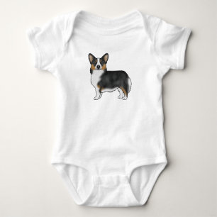 Body Tricolore noir Pembroke Gallois Corgi Chien Design