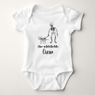 Body Tricoter ou traiter Squelette Halloween Famille Co