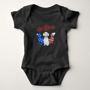 Body Trois Dachshunds American Flag couleur 4 juillet