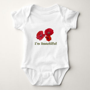 Body Trois jolies fleurs de pavot rouges