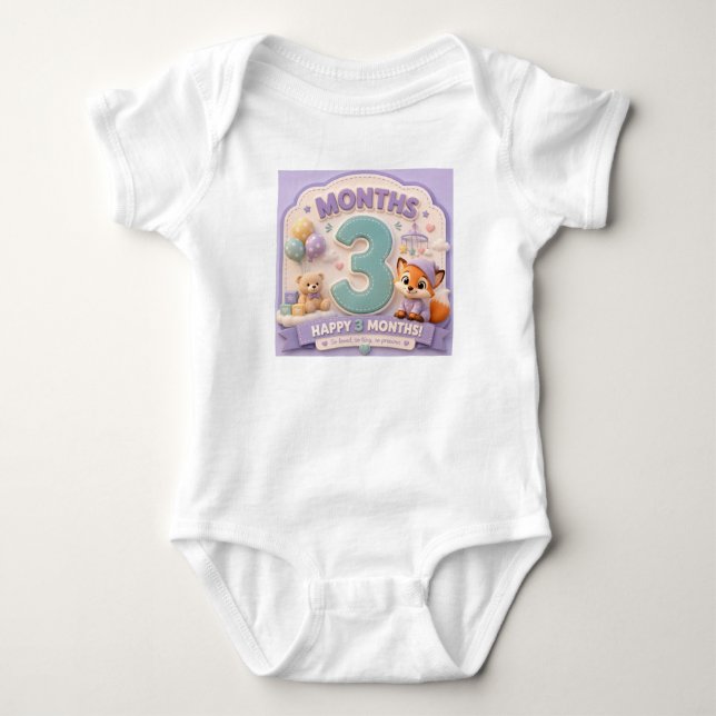 Body Trois mois de découverte – Bébé étape Petit  (Devant)