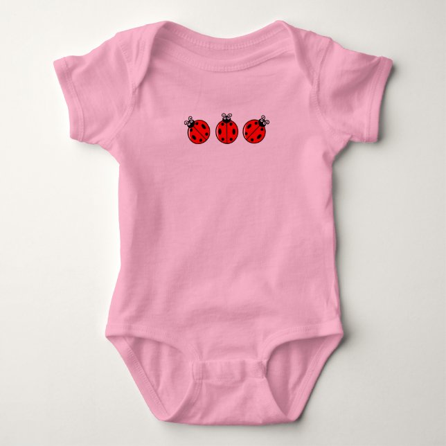Body Trois petits Ladybugs - Bodysuit Baby Jersey (Devant)