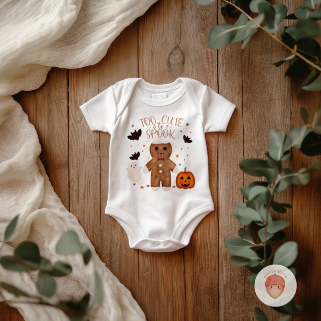 Body Trop mignon pour effrayer bébé Halloween bodysuit (Créateur téléchargé)